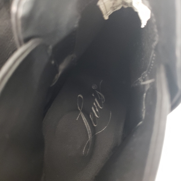 LEVI'S Womens Amy Black Faux Leather Heel Ankle Boots Size 7 Back Zip 4"… - Picture 4 of 13